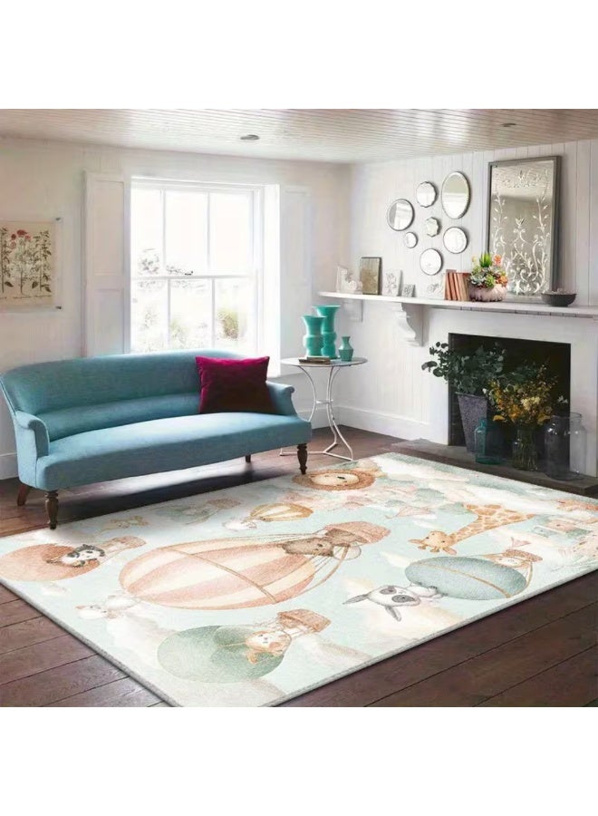Factory Price Jungle Friends Cushion Play Mat Rug – Soft Padded Carpet with Non-Slip Backing, 160 x 200 cm - Image 2